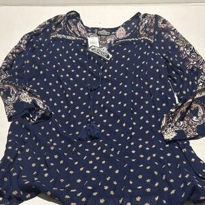 Angie Women's Blue Paisley Tunic/Dress